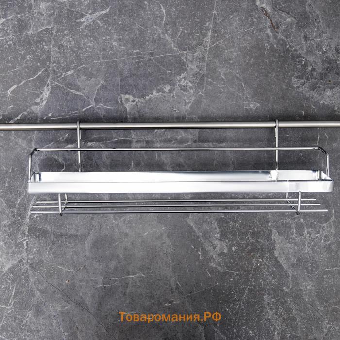 Полка на рейлинг , 38×9×11.2 см, хромированная