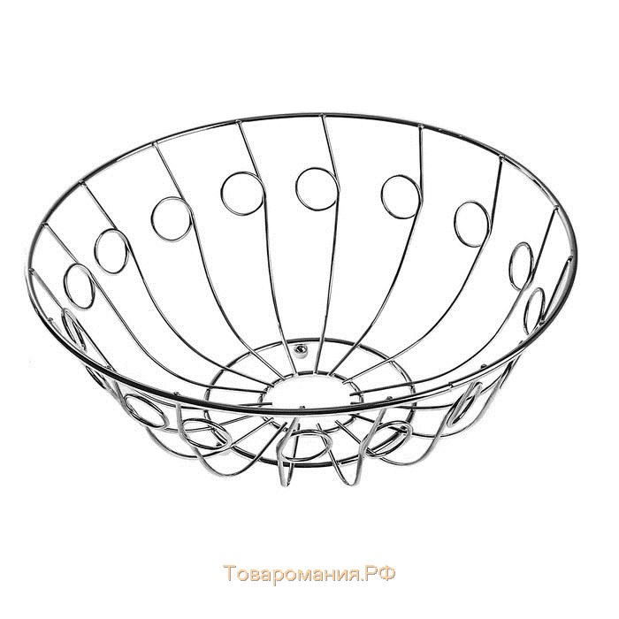 Фруктовница, 24×24×10 см, хром