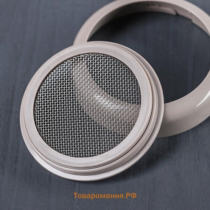 Диспенсер для сахарной пудры , 220 мл, 7.5×9.5 см, белый