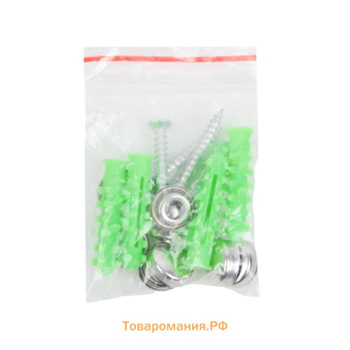 Полка откидная с держателем полотенец, 4 крючка, 58×25×13 см, хром