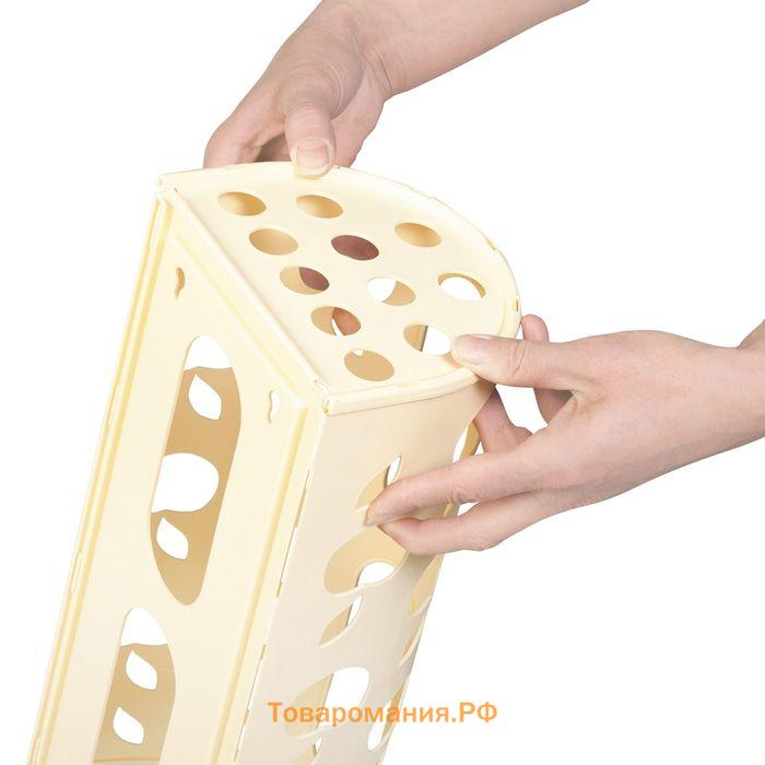 Корзина для пакетов Darel plastic «Яблоко», пластик, 16×13.5×37.5 см, МИКС