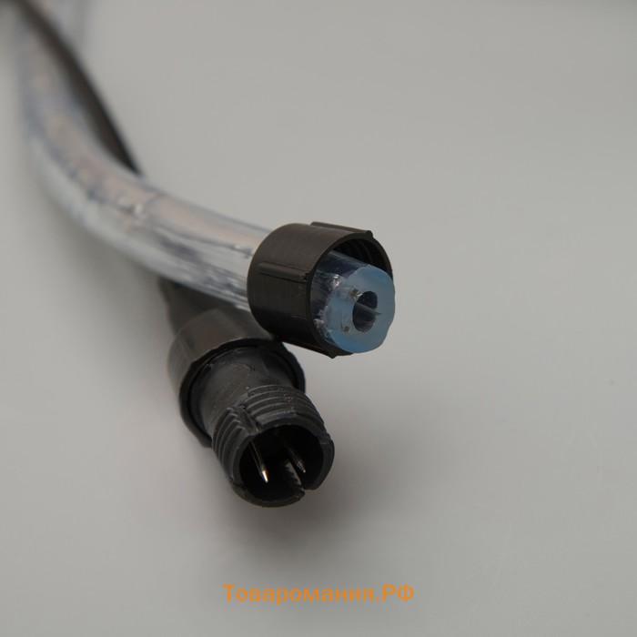 Гирлянда светодиодная, световой шнур Lighting, 10 мм, IP65, 20 м, 24 LED/м, 220 В, 8 режимов, свечение синее