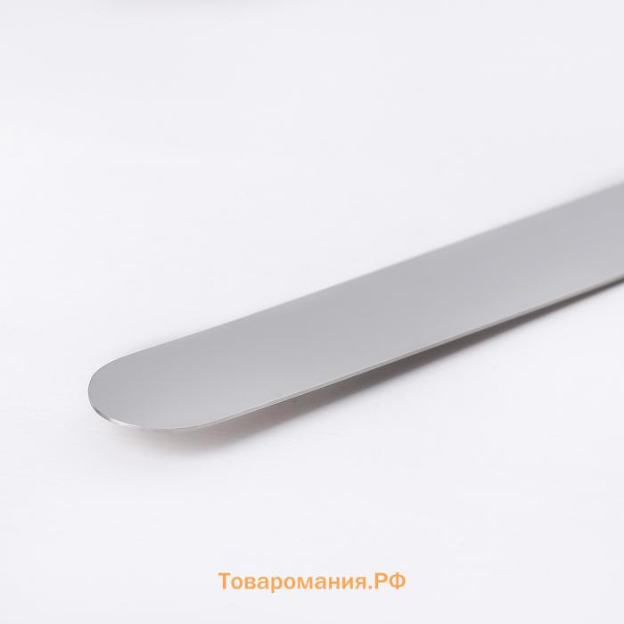 Кондитерская лопатка - палетка, изогнутая, 32 см, рабочая часть 20 см, чёрная