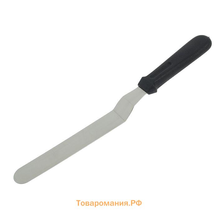 Кондитерская лопатка - палетка, изогнутая, 32 см, рабочая часть 20 см, чёрная