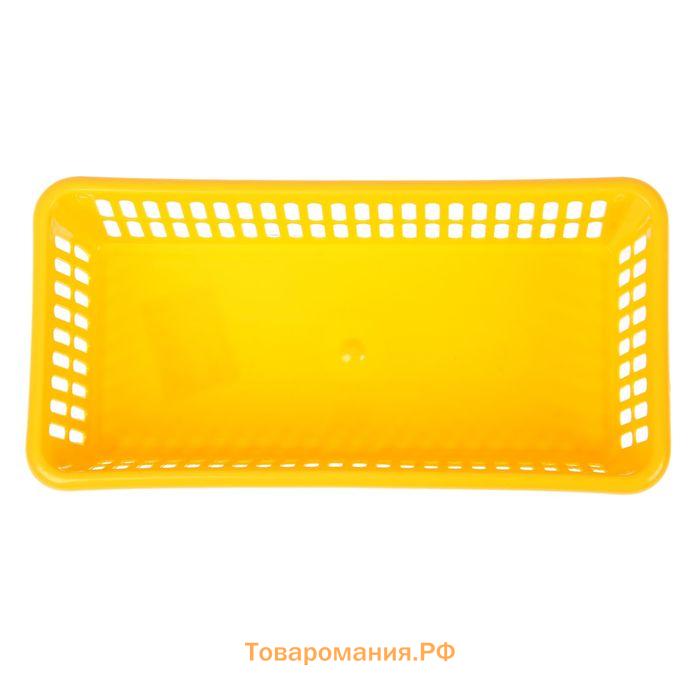 Корзина для хранения Полимербыт, пластик, 20×10×4.8 см, МИКС