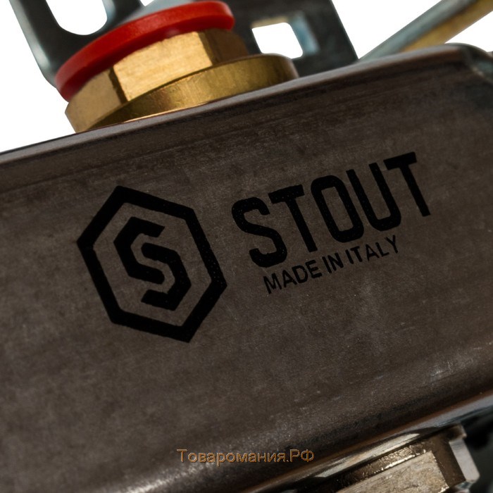 Коллекторная группа STOUT SMS 0922 000012, 1"х3/4", 12 выходов, без расходомеров, нерж сталь