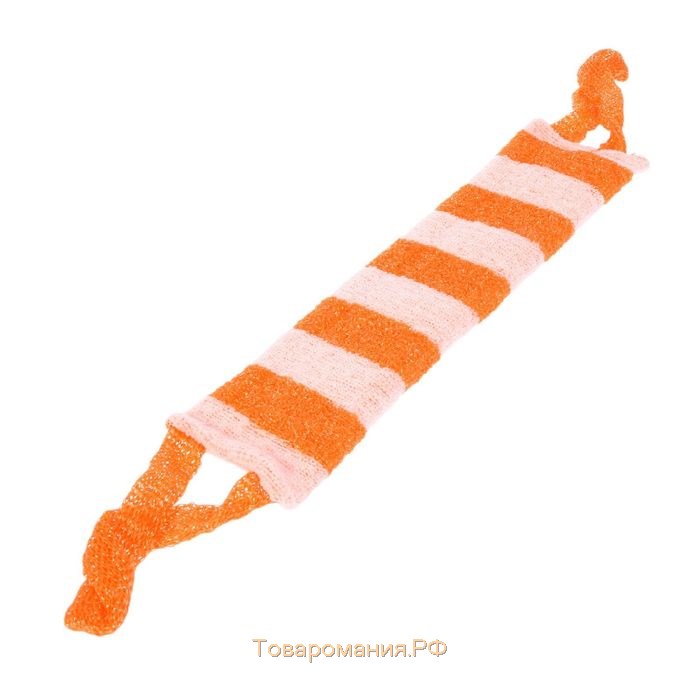 Мочалка - лента для тела , 43×12 см, жёсткая, широкая, МИКС