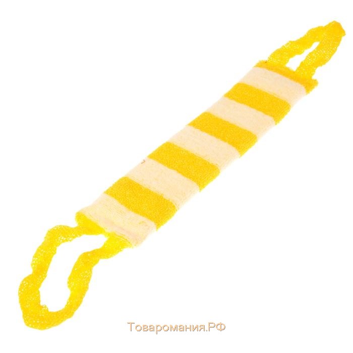 Мочалка - лента для тела , 43×12 см, жёсткая, широкая, МИКС