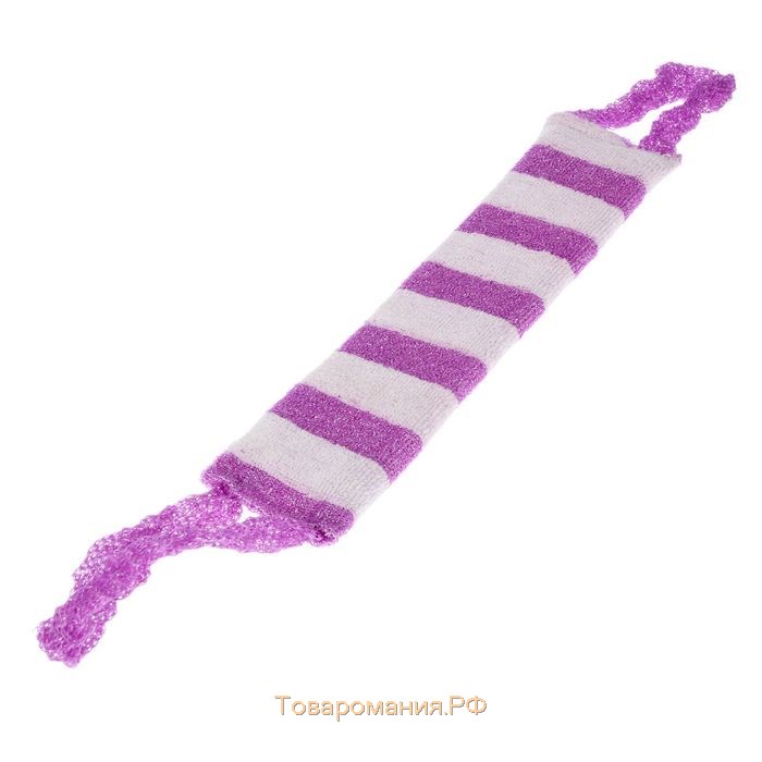 Мочалка - лента для тела , 43×12 см, жёсткая, широкая, МИКС