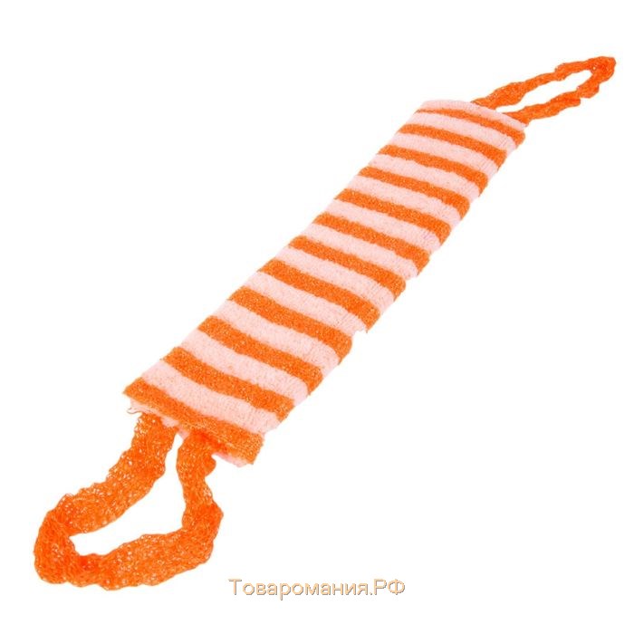 Мочалка - лента для тела , 43×12 см, жёсткая, узкая, МИКС
