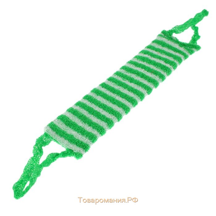 Мочалка - лента для тела , 43×12 см, жёсткая, узкая, МИКС