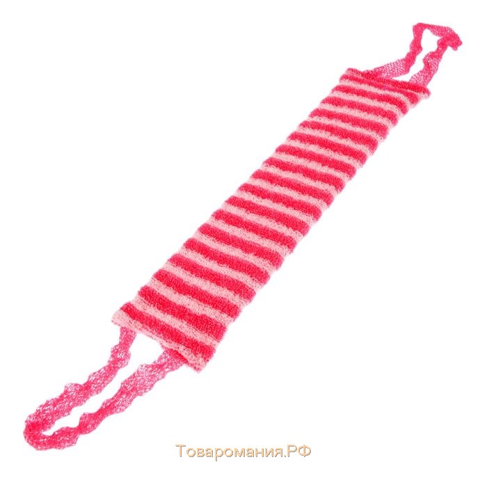 Мочалка - лента для тела , 43×12 см, жёсткая, узкая, МИКС
