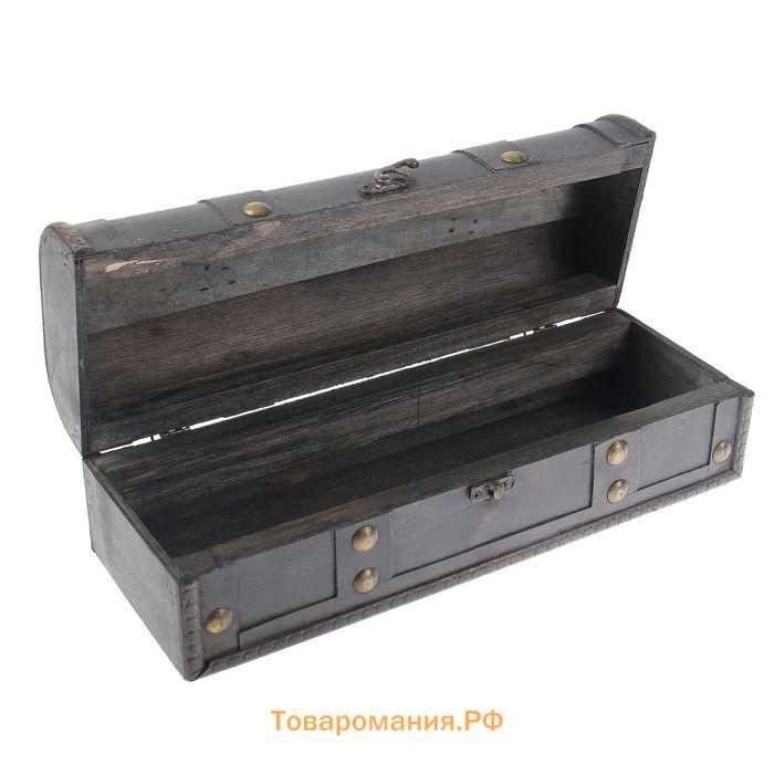 Шкатулка подарочная под бутылку «Средневековье», дерево, 11.5×34.5×13 см