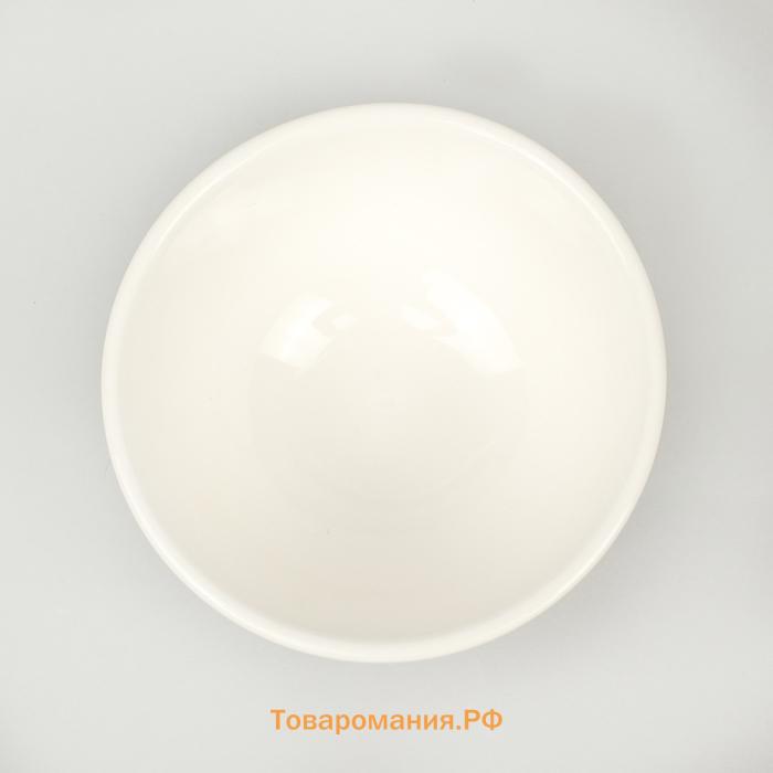 Салатник толстостенный  White Label, 170 мл, d=10 см, фарфор, цвет белый