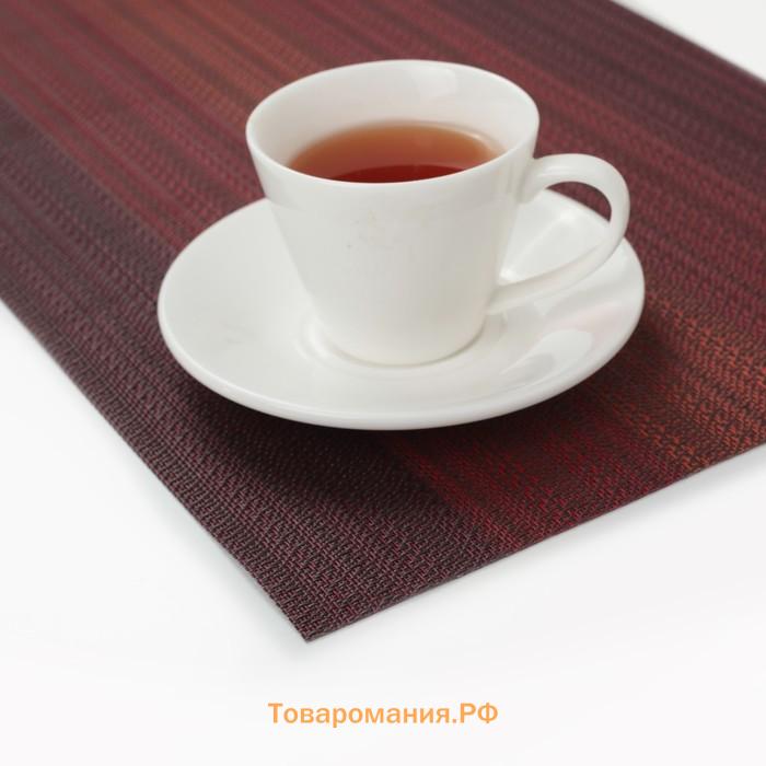 Салфетка сервировочная на стол «Вензеля», 45.5×30 см, бордовая