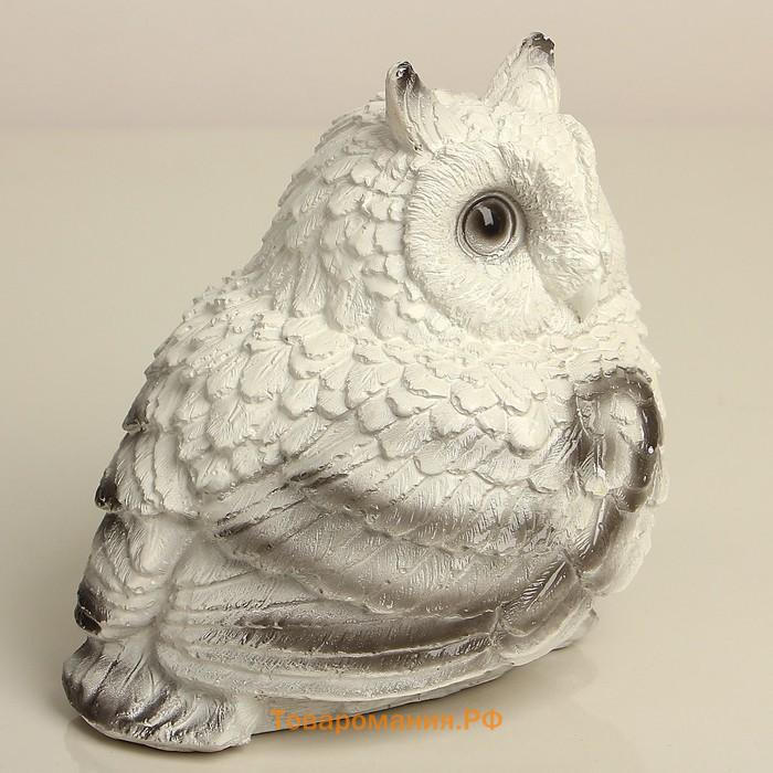 Садовая фигура из гипса «Совушка малая», 15×15 см, белая