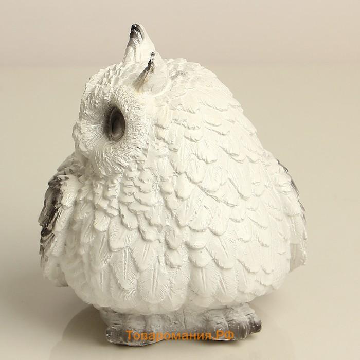 Садовая фигура из гипса «Совушка малая», 15×15 см, белая