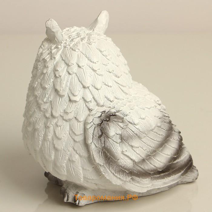Садовая фигура из гипса «Совушка малая», 15×15 см, белая
