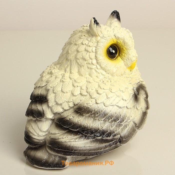 Садовая фигура из гипса «Совушка малая», 15×15 см, белая