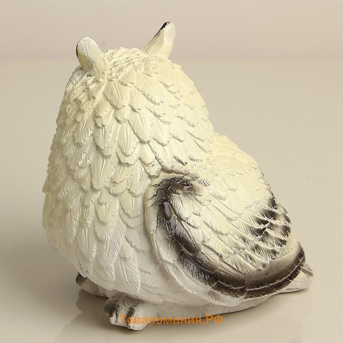 Садовая фигура из гипса «Совушка малая», 15×15 см, белая