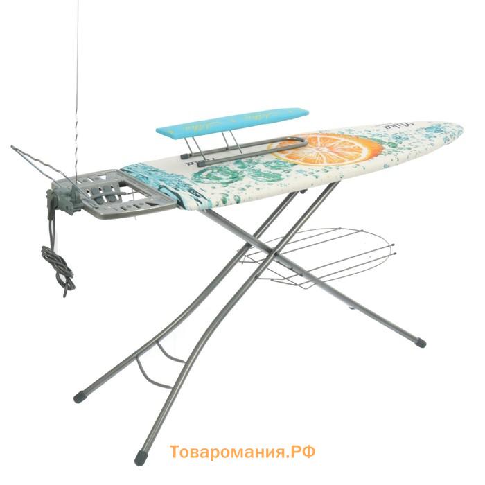 Доска гладильная Nika «Эльза де люкс», 124×40 см, металл, регулируемая высота до 93 см рисунок микс