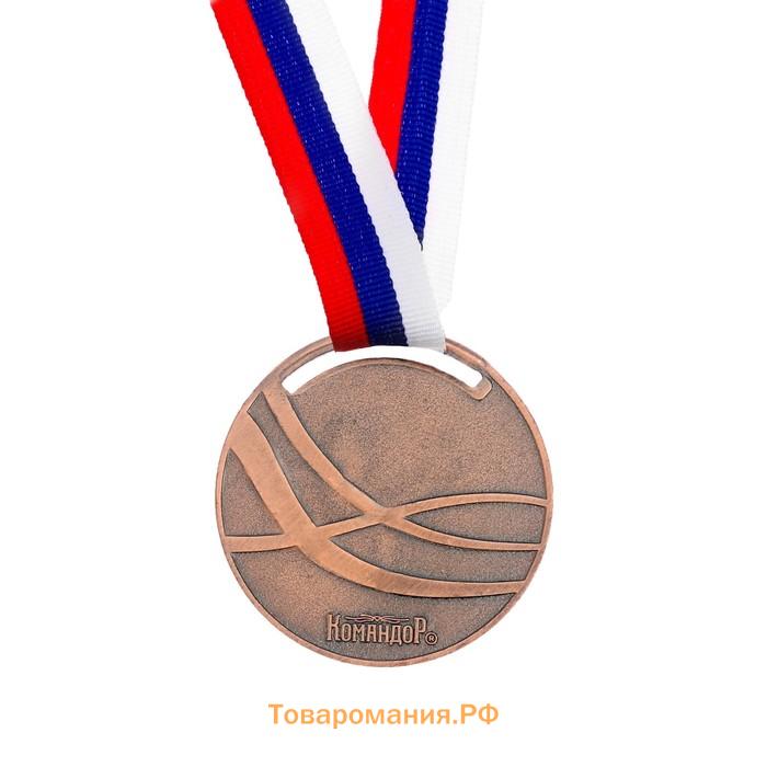 Медаль бронза «Футбол», d=5 см, с лентой