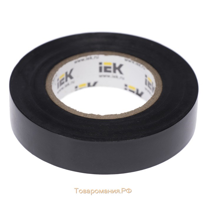 Изолента IEK, ПВХ, 15 мм х 20 м, 130 мкм, черная