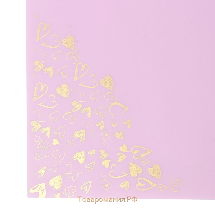 Плёнка матовая с рисунком "Амур", цвет сиреневый, 60 х 60 см