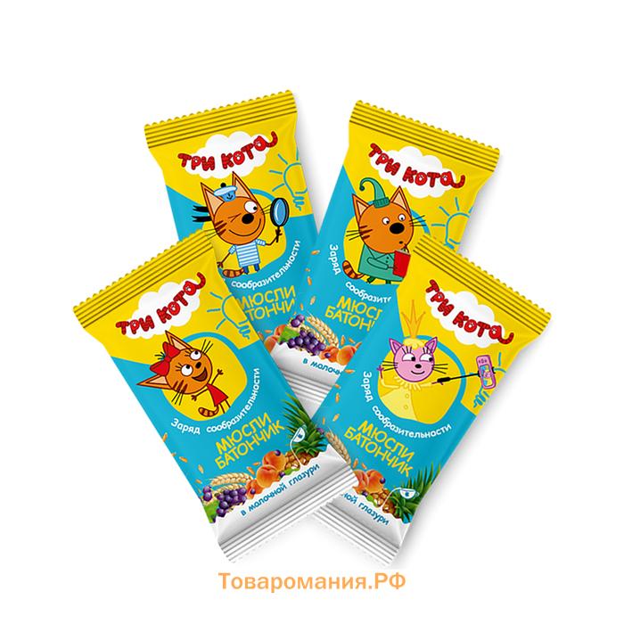 Батончик «Виталад Три кота» мюсли абрикос и злаки в молочной глазури, 40 г