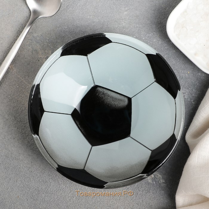 Салатник стеклянный «Мяч», 200 мл, 12×2,5 см