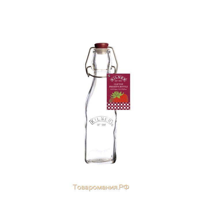 Бутылка Kilner Clip Top, квадратная, 250 мл