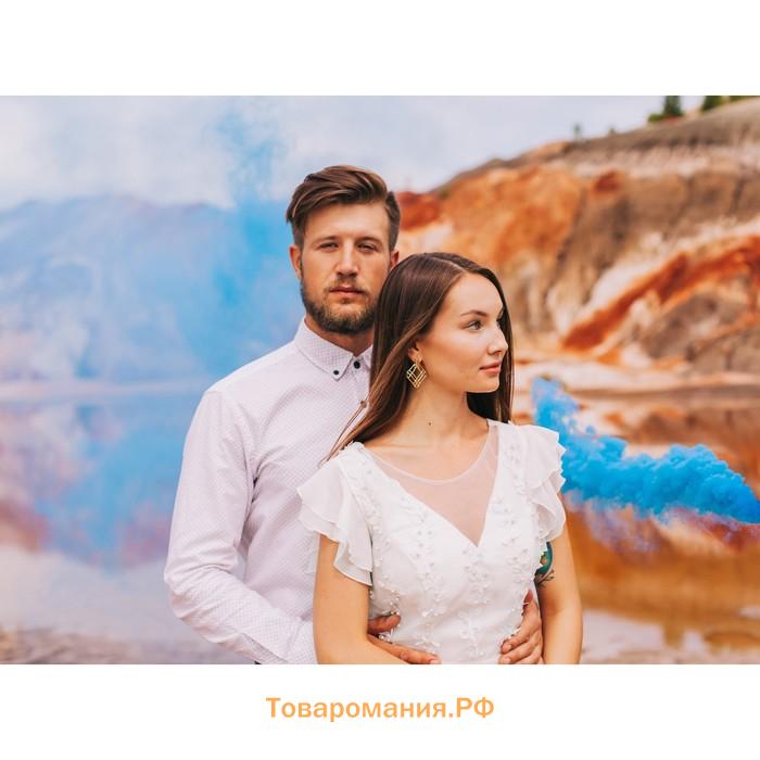 Цветной дым синий, заряд 1.75 дюйма, МАКСИ, очень высокая интенсивность, 30 сек