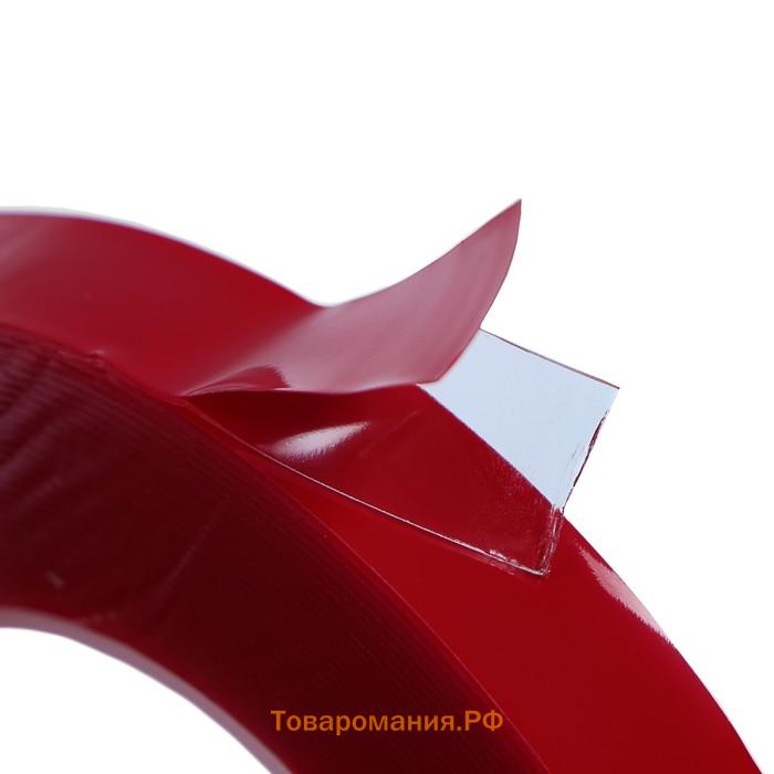 Клейкая лента TORSO, прозрачная, двусторонняя, акриловая, 10 мм x 10 м