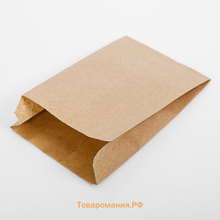 Пакет бумажный фасовочный, крафт, V - образное дно 20×14×6 см