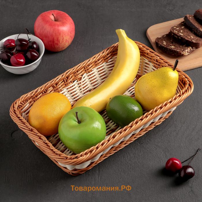 Корзинка для подачи  «Молочный шоколад», 30×19.5×6 см, коричневая