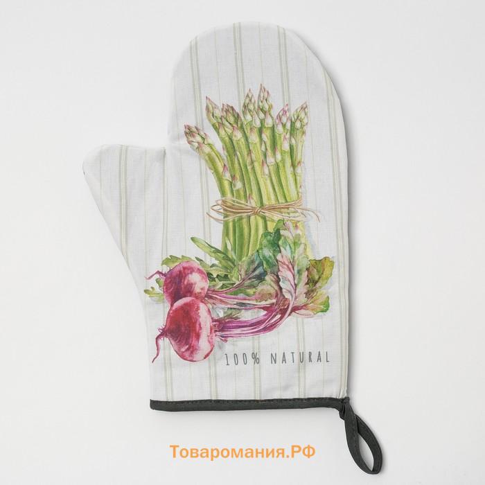 Варежка-прихватка  Vegetable 20х28 см, 100% хлопок, саржа, ватин 250 г/м2