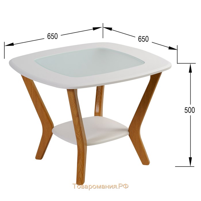 Стол журнальный «Мельбурн», 650 × 650 × 500 мм, цвет белый