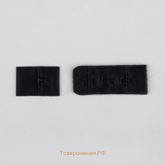 Застёжка для бюстгальтера, 3 ряда 1 крючок, 2 × 2,8 см, 2 × 5 см, 10 шт, цвет чёрный