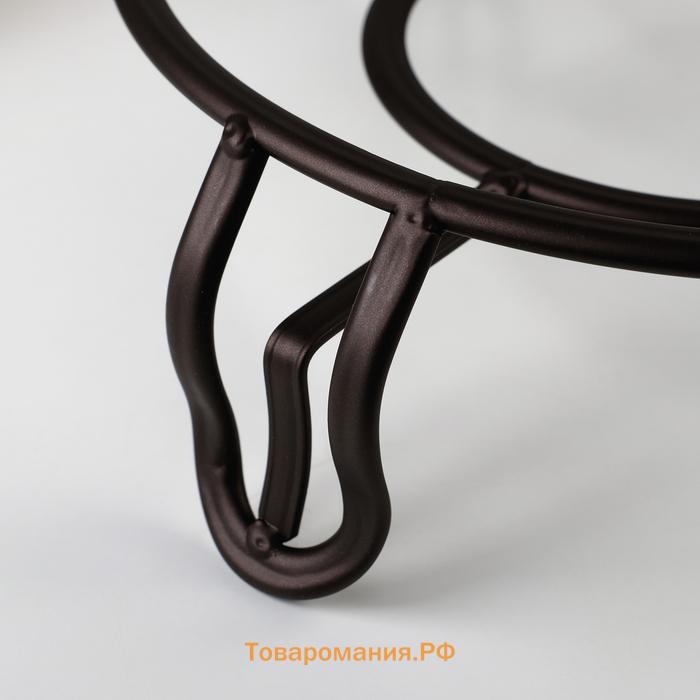 Подставка под горячее глубокая  «Казан», 26.5×26.5×8.3 см, коричневая