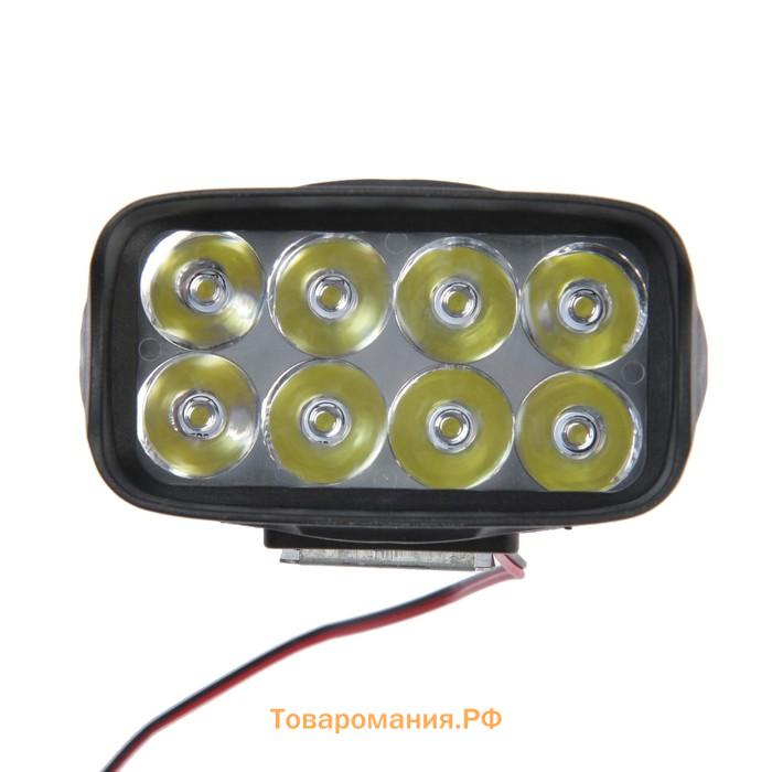 Фара cветодиодная для мототехники, 8 LED, IP67, 8 Вт, направленный свет