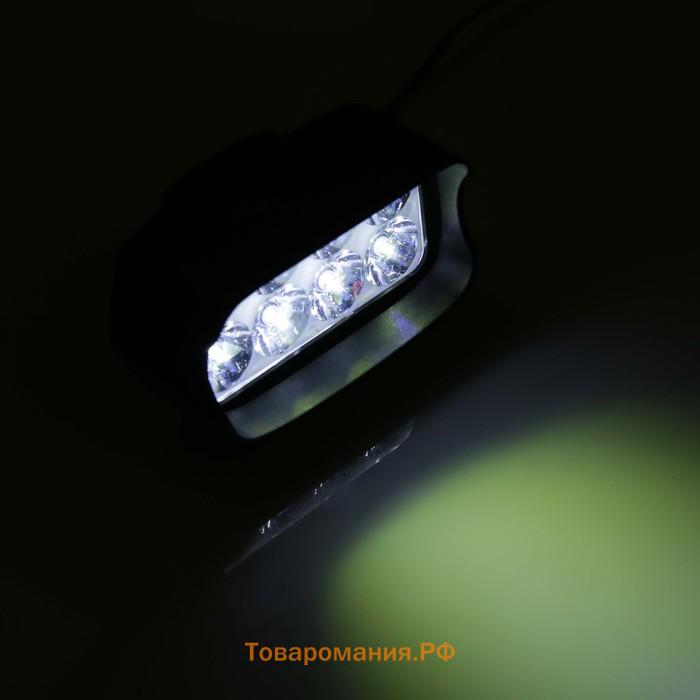 Фара cветодиодная для мототехники, 8 LED, IP67, 8 Вт, направленный свет