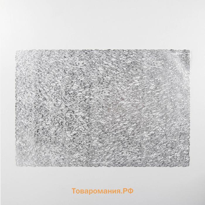 Салфетки сервировочные на стол  «Соломка», 30×45 см, 4 шт., серебряные