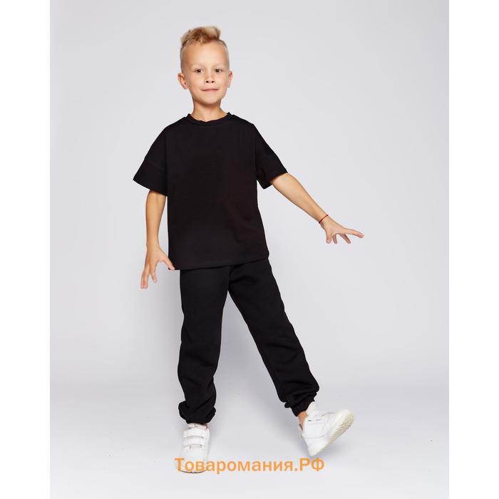 Футболка детская MINAKU:Basic line kids цвет чёрный, рост 98