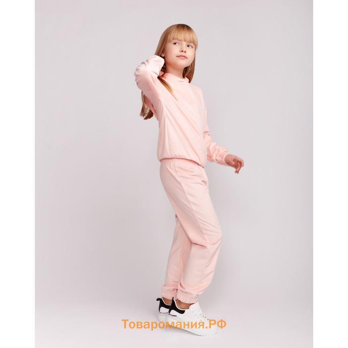 Костюм для девочки (худи, брюки) MINAKU: Casual Collection KIDS цвет персиковый, рост 134