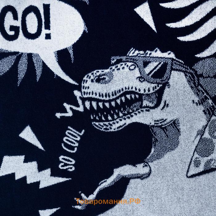 Полотенце махровое  T-rex, 70×130 см, 100% хлопок, 420 г/м²