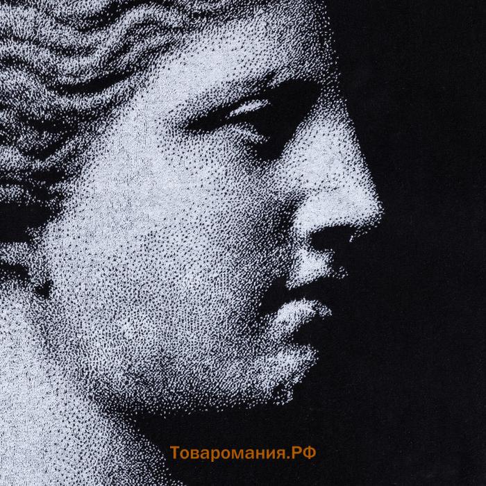 Полотенце махровое  «Венера», 70×130 см, 100% хлопок, 420 г/м², чёрно-белое