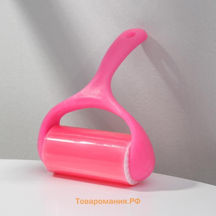 Ролик для чистки одежды силиконовый, 19×12×5.5 см, МИКС
