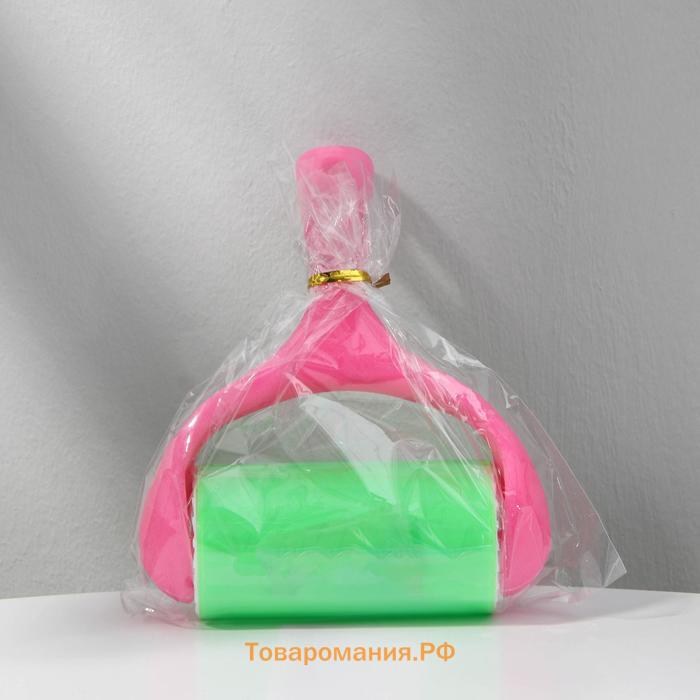 Ролик для чистки одежды силиконовый, 19×12×5.5 см, МИКС
