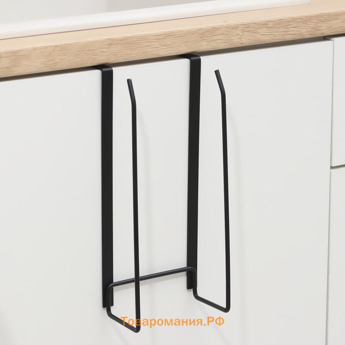 Держатель для кухонных принадлежностей и разделочных досок , 27×11.5×8 см, чёрный