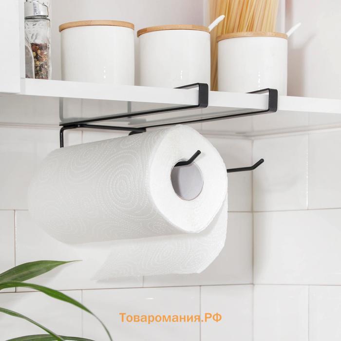 Держатель для кухонных принадлежностей и разделочных досок , 27×11.5×8 см, чёрный